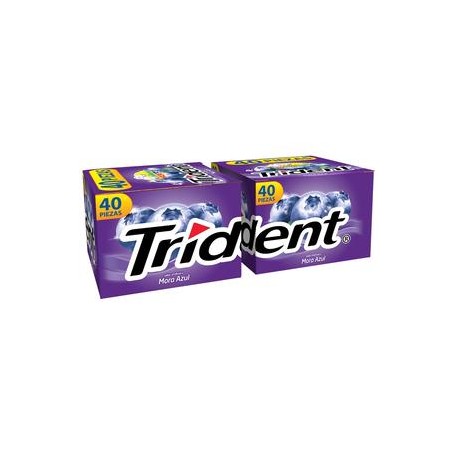 Mondelez Caja Chicles Adams Trident 4S Mora 40C/40P-Despensaenlinea