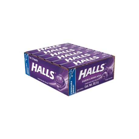 Mondelez Caja Dulces Halls mora azul 30C/12P-Despensaenlinea