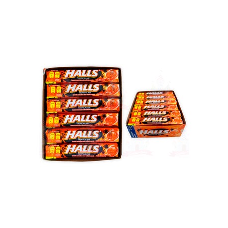 Mondelez Caja Dulces Halls tropical air 30C/12P-Despensaenlinea