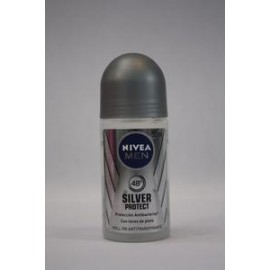Beierdorf Media Caja Desodorante Nivea Roll On Silver Protect 50M/6P-Despensaenlinea