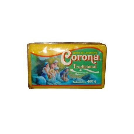 La Corona Caja de jabón en barra Corona con envoltura color amarillo 400G/25P-Despensaenlinea