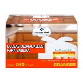 Member´s Mark Bolsa para Basura Member's Mark Grande 210P - ZK-Despensaenlinea