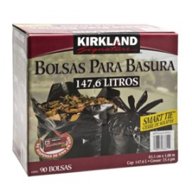 Kirkland Kirland Signature bolsas para basura de plástico 147L/90P - KOZ-Despensaenlinea