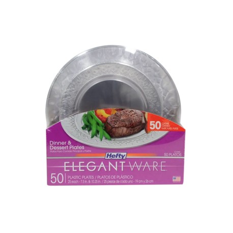 Elegantware Platos de plastico Elegantware 50P - KOZ-Despensaenlinea