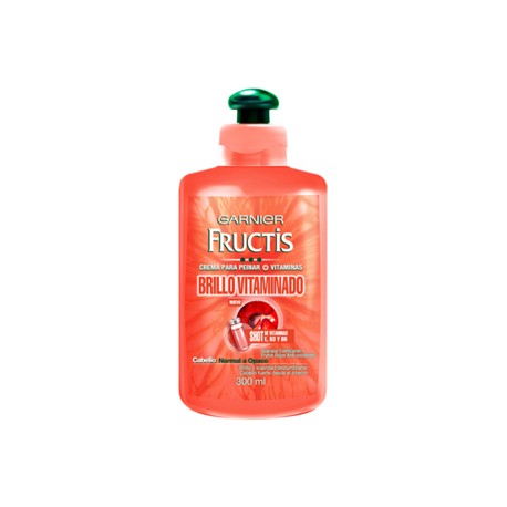 Garnier Caja Crema Para Peinar Fructis Brillo Vitamina 300M/12P-Despensaenlinea