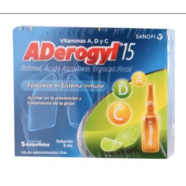 Sanofi Aventis Aderogyl 15 con Vitaminas A C y D 30M - KOZ-Despensaenlinea