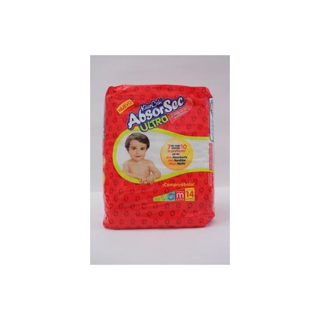 Kimberly Clark Caja Pañal Absorsec Mediano 14P/6C-Despensaenlinea