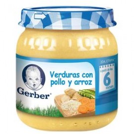 Nestlé Caja papilla verduras con pollo y arroz Gerber E2 113G/12P-Despensaenlinea