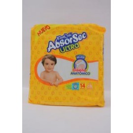 Kimberly Clark Media Caja Pañal Absorsec Chico 14P/4C-Despensaenlinea