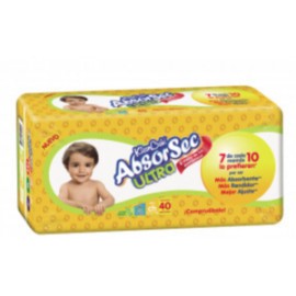 Kimberly Clark Media Caja Pañal Absorsec Chico  40P/2C-Despensaenlinea