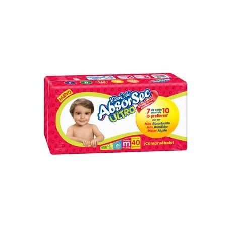 Kimberly Clark Media Caja Pañal Absorsec Mediano 40P/2C-Despensaenlinea