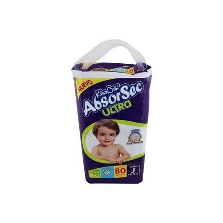 Kimberly Clark Caja Pañal Absorsec Ultra Jumbo 80P/4C-Despensaenlinea