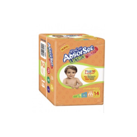 Kimberly Clark Media Caja Pañal Absorsec Recién Nacido 14P/4C-Despensaenlinea