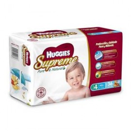 Kimberly Clark Caja Pañales Huggies Supreme Etapa 4 Niño 36P/5C-Despensaenlinea