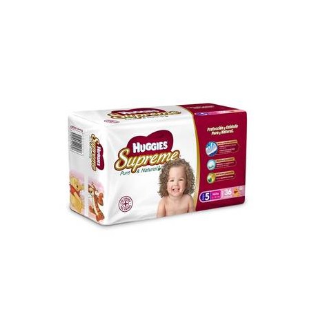 Kimberly Clark Caja Pañales Huggies Supreme Etapa 5 Niña 36P/5C-Despensaenlinea