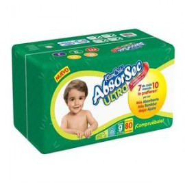 Kimberly Clark Caja pañal Absorsec Ultra talla grande 4C/80P-Despensaenlinea