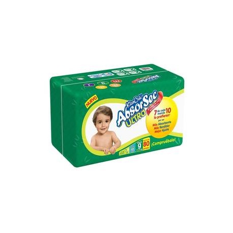 Kimberly Clark Media Caja pañal Absorsec Ultra talla grande 2C/80P-Despensaenlinea