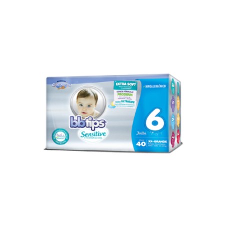 PI Mabe Caja de pañales Chicolastic Bebe Tips talla E6 XXGDE 4C/40P-Despensaenlinea