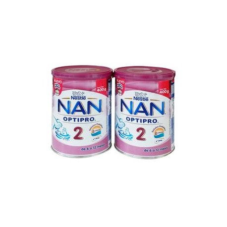 Nestlé Fórmula infantil NAN 2 2P/400G - ZK-Despensaenlinea