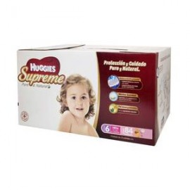 Kimberly Clark Pañales Etapa 6 Huggies Niña Supreme 84P - ZK-Despensaenlinea