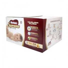 Kimberly Clark Pañales Etapa 2 Huggies Supreme Pure & natural 84P - ZK-Despensaenlinea