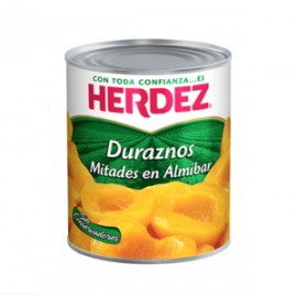 Herdez Caja Duraznos en Almibar en Mitades 800G/12P-Despensaenlinea