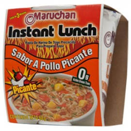 Maruchan Caja sopa Maruchan sabor pollo picante 12P/64G-Despensaenlinea