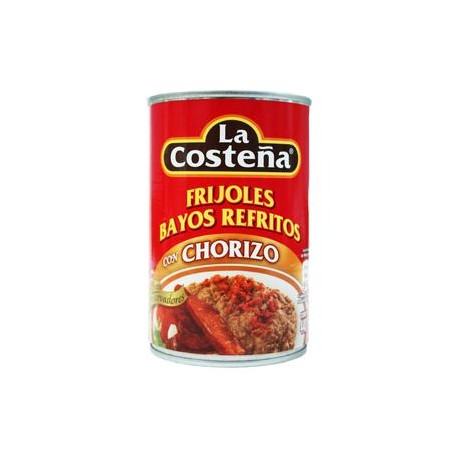 La Costeña Caja Frijol Bayo Refrito con Chorizo 440G/12P-Despensaenlinea