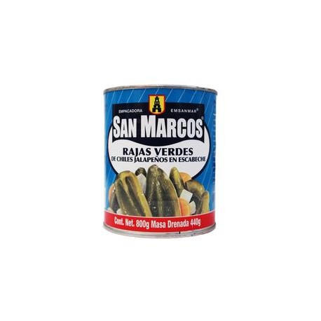 San Marcos Caja Chiles Rajas 800G/12P-Despensaenlinea