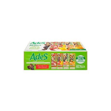 Unilever Pack bebida Ades soya surtido 40P/200M - ZK-Despensaenlinea