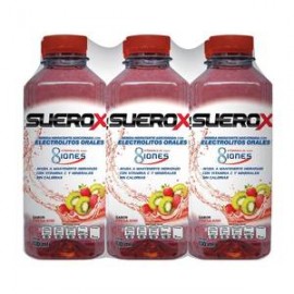 Suerox Bebida Hidratante Suerox 8 Iones Sabor Fresa Kiwi 6P/630M - ZK-Despensaenlinea