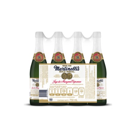 Martinelli´s Martinelli´s jugo de manzana espumoso 4P/750M - KOZ-Despensaenlinea