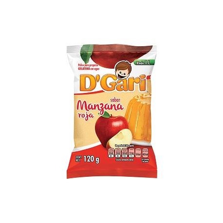 DÂ´Gari Media Caja Gelatina Manzana D´Gari 120G/25P-Despensaenlinea