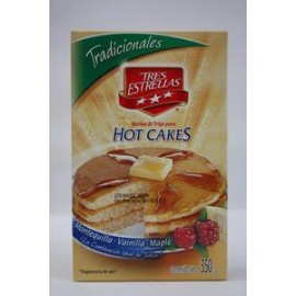 La Moderna Medio Paquete Harina Hot Cakes Tres Estrellas Tradicional 350G/6P-Despensaenlinea