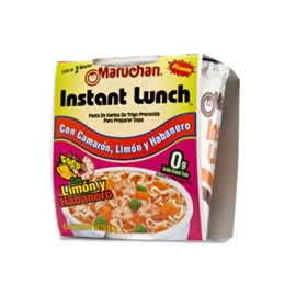 Maruchan Caja sopa Maruchan sabor camarón con limón y chile habanero 12 P/64G-Despensaenlinea