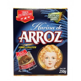 La Moderna Caja harina de arroz Tres Estrellas 250G/36P-Despensaenlinea