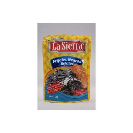 Sabormex Caja Frijol Negro Refrito Bolsa La Sierra 430G/24P-Despensaenlinea