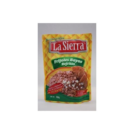 Sabormex Media Caja Frijol Bayo Refrito Bolsa La Sierra 430G/12P-Despensaenlinea