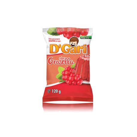DÂ´Gari Caja Gelatina D´Gari Grosella 120G/50P-Despensaenlinea