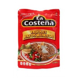 La Costeña Caja Frijol Bayo Refrito Bolsa 430G/12P-Despensaenlinea