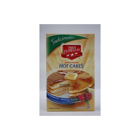 La Moderna Medio Paquete Harina Hot Cakes Tres Estrellas Tradicional 350G/6P-Despensaenlinea