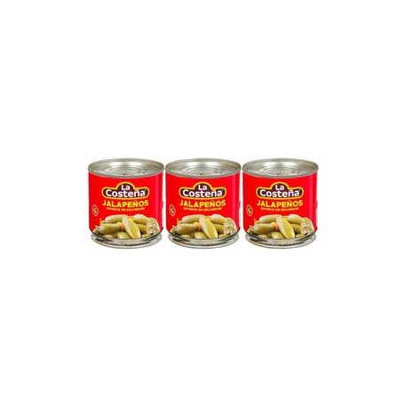 La Costeña Chiles Jalapeños en Rajas La Costeña en Escabeche 3P/380G - ZK-Despensaenlinea