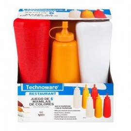 Technoware Envases Technoware para Cátsup, Mayonesa o Mostaza 6P - ZK-Despensaenlinea