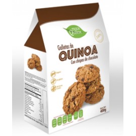 Tiqua Quinoa Tiqua galletas de quinoa con chispas de chocolate 400G  -  KOZ-Despensaenlinea