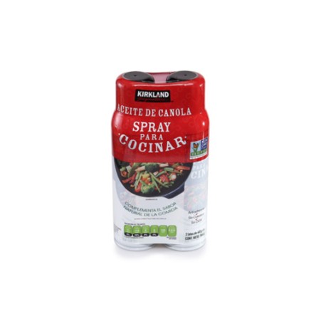 Kirkland Aceite de canola spray para cocinar Kirkland 2P/485G - KOZ-Despensaenlinea