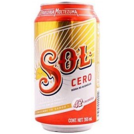 Cuauhtémoc Moctezuma Caja cerveza sol cero 335M/24P-Despensaenlinea