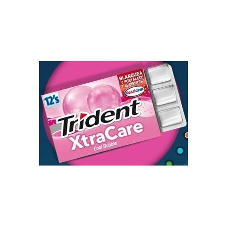 Mondelez Caja Chicle Trident Xtracare Cool Bubble 32C/12P-Despensaenlinea