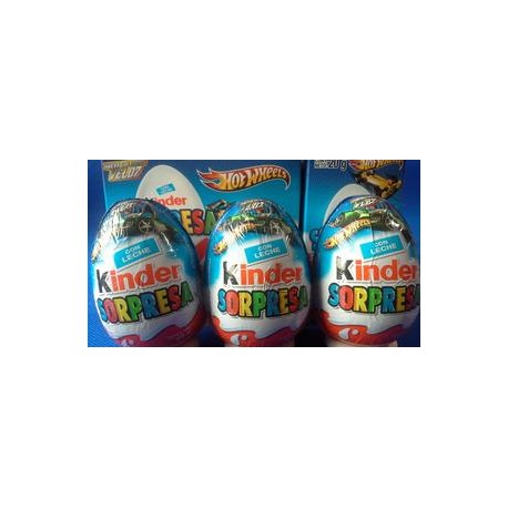 Ferrero Caja Chocolate Huevo Kinder Sorpresa Hot Wheels T8 12C/8P-Despensaenlinea