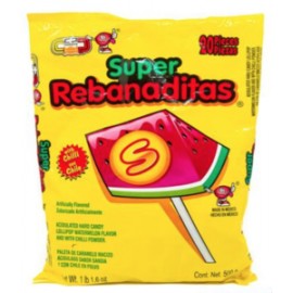 MayoreoTotal Caja Paleta Super Rebanaditas Sandia con chile en polvo 16C/20P-Despensaenlinea