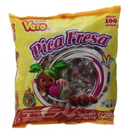 MayoreoTotal Caja Goma Pica Fresa 24C/100P-Despensaenlinea